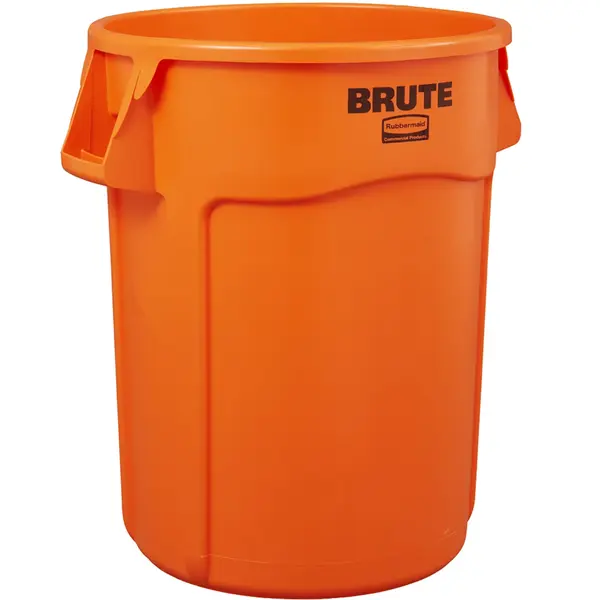 Afvalbak | BRUTE | Kunststof | Oranje | 121.1L | Open | Ø555x692(h)mm