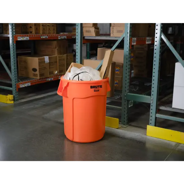 Afvalbak | BRUTE | Kunststof | Oranje | 121.1L | Open | Ø555x692(h)mm