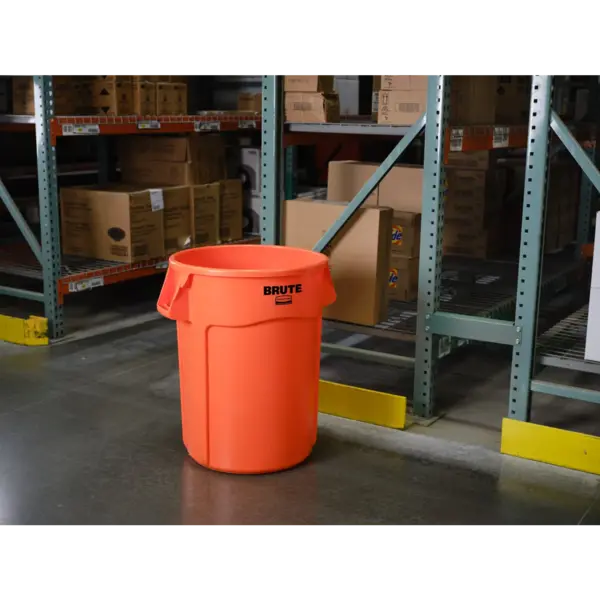 Afvalbak | BRUTE | Kunststof | Oranje | 121.1L | Open | Ø555x692(h)mm