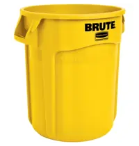 Rubbermaid Afvalbak | BRUTE | Kunststof | Geel | 75.7L | Open | Ø495x581(h)mm