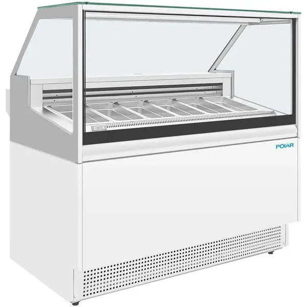 Schepijsvitrine | U-SERIE | 6x 5L | -16°C/-18°C | Geforceerd | 1276x725x1282(h)mm