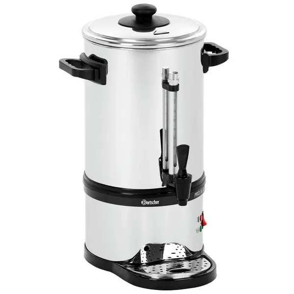 Koffiepercolator | PRO II | RVS/Zwart | 6L | 1.2kW (230V) | Enkelwandig | Lekbak | 310x320x480(h)mm