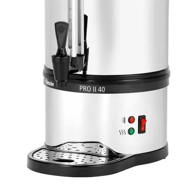 Koffiepercolator | PRO II | RVS/Zwart | 6L | 1.2kW (230V) | Enkelwandig | Lekbak | 310x320x480(h)mm
