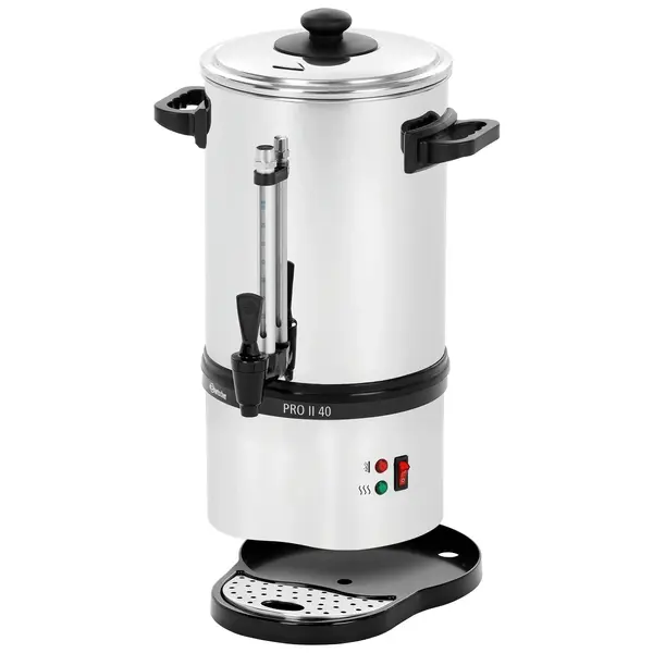 Koffiepercolator | PRO II | RVS/Zwart | 6L | 1.2kW (230V) | Enkelwandig | Lekbak | 310x320x480(h)mm