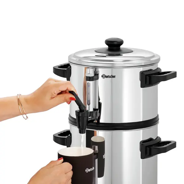 Melkdispenser-Opzet | PRO II | RVS/Zwart | 4L | 310x290x175(h)mm