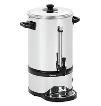 Bartscher Koffiepercolator | PRO II | RVS/Zwart | 13.2L | 1.45kW (230V) | Enkelwandig | Lekbak | 350x375x540(h)mm 