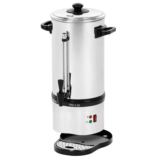 Koffiepercolator | PRO II | RVS/Zwart | 13.2L | 1.45kW (230V) | Enkelwandig | Lekbak | 350x375x540(h)mm