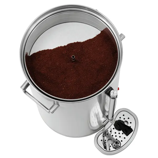 Koffiepercolator | SILVER | RVS | 13.2L | 1.45kW (230V) | Dubbelwandig | Lekbak | 370x360x535(h)mm
