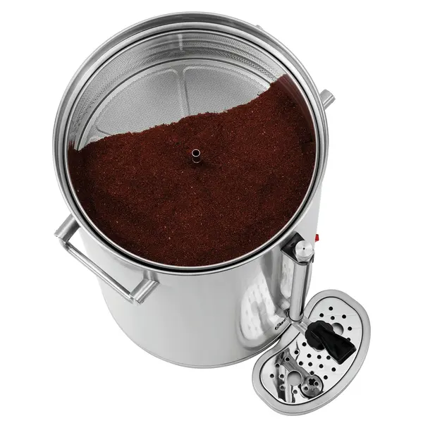 Koffiepercolator | SILVER | RVS | 13.2L | 1.45kW (230V) | Dubbelwandig | Lekbak | 370x360x535(h)mm