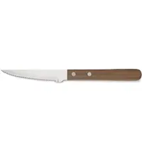 CARLOS Steakmessen | RVS/Hout | 6 Stuks | Lengte 210mm