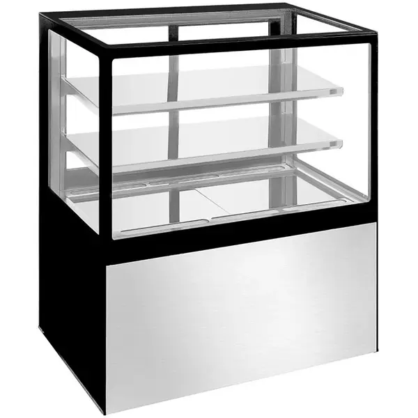 Koelvitrine | U-SERIE | 485L | RVS/Zwart | +2°C/+8°C | Geforceerd | 3 Niveaus | Wielen | 1500x680x1200(h)mm