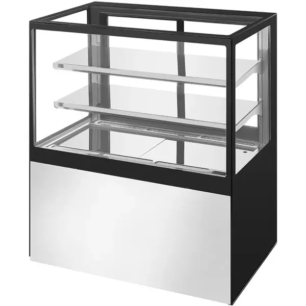 Koelvitrine | U-SERIE | 485L | RVS/Zwart | +2°C/+8°C | Geforceerd | 3 Niveaus | Wielen | 1500x680x1200(h)mm