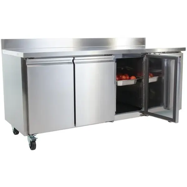 Koelwerkbank | U-SERIE | 417L | 3 Deuren (1/1 GN) | -2°C/+8°C | Geforceerd | Achteropstand | Wielen (Geremd) | 1795x700x950(h)mm