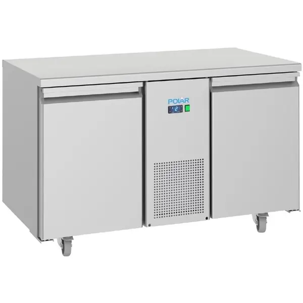 Vrieswerkbank | U-SERIE | 281L | 2 Deuren (1/1 GN) | -10°C/-22°C | Geforceerd | Wielen (Geremd) | 1300x700x850(h)mm