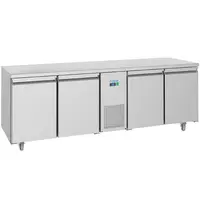 Polar Vrieswerkbank | U-SERIE | 632L | 4 Deuren (1/1 GN) | -10°C/-22°C | Geforceerd | Wielen (Geremd) | 2270x700x850(h)mm