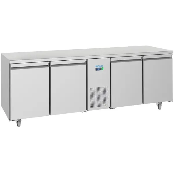 Vrieswerkbank | U-SERIE | 632L | 4 Deuren (1/1 GN) | -10°C/-22°C | Geforceerd | Wielen (Geremd) | 2270x700x850(h)mm