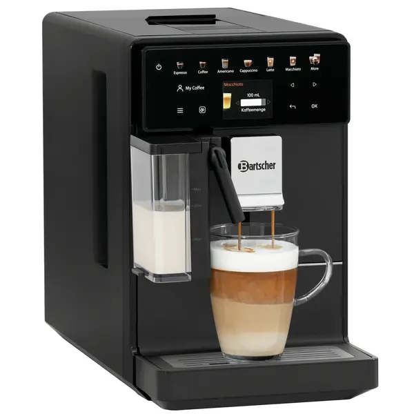 Volautomatisch Koffiezetapparaat | EASY SLIM | 1 Hopper (Bonen) | Waterreservoir + Melkreservoir | 1.4kW (230V) | Touchscreen | 215x455x345(h)mm