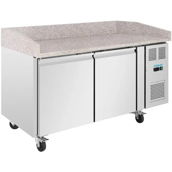 Pizzawerkbank | U-SERIE | 428L | 2 Deuren (EN600X400) | +2°C/+8°C | Geforceerd | 1510x800x1000(h)mm