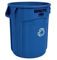 Rubbermaid Afvalbak | BRUTE | Kunststof | Blauw/Wit | 75.7L | Open | Ø495x581(h)mm