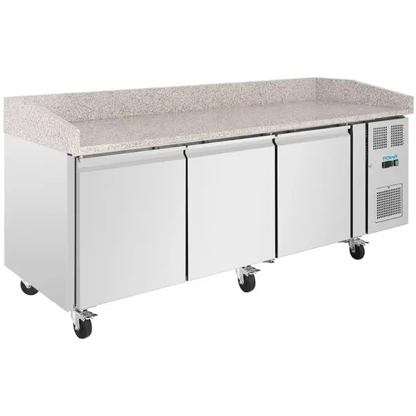 Pizzawerkbank | U-SERIE | Energiezuinig | 634L | 3 Deuren (EN600X400) | +2°C/+5°C | Geforceerd | 2020x800x1000(h)mm