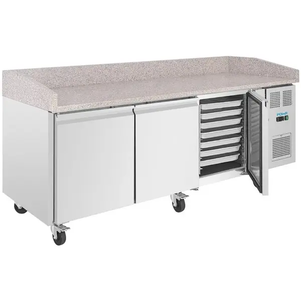 Pizzawerkbank | U-SERIE | Energiezuinig | 634L | 3 Deuren (EN600X400) | +2°C/+5°C | Geforceerd | 2020x800x1000(h)mm