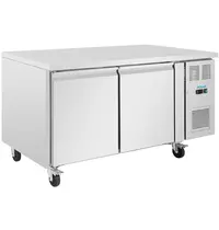 Polar Bakkerij Koelwerkbank | U-SERIE | Energiezuinig | 427L | 2 Deuren (EN600x400) | +2°C/+8°C | Geforceerd | Wielen (Geremd) | 1510x800x860(h)mm