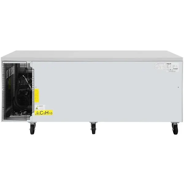 Bakkerij Koelwerkbank | U-SERIE | 634L | 3 Deuren (EN600x400) | +2°C/+8°C | Geforceerd | Wielen (Geremd) | 2020x800x860(h)mm