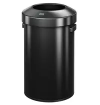 EKO Afvalbak | URBAN BIN | RVS | Zwart | 60L | Open | Anti Fingerprint | Ø405x685(h)mm 
