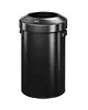 EKO Afvalbak | URBAN BIN | RVS | Zwart | 60L | Open | Anti Fingerprint | Ø405x685(h)mm 