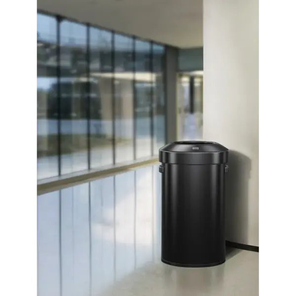 Afvalbak | URBAN BIN | RVS | Zwart | 60L | Open | Anti Fingerprint | Ø405x685(h)mm