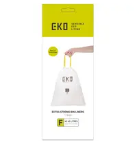 EKO Afvalzakken | Kunststof | Wit | 60L | EKO Afvalbakken | 288 Stuks | 640x750(h)mm