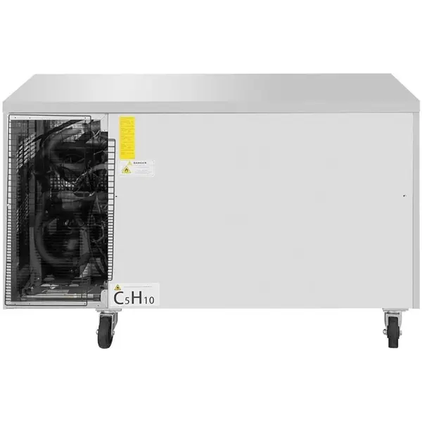 Koel-/Vrieswerkbank | U-SERIE | 124L (1/1 GN) | 2 Deuren | -2°C/+8°C | Geforceerd | Wielen (Geremd) | 1360x700x860(h)mm
