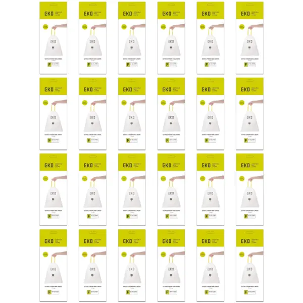 Afvalzakken | Kunststof | Wit | 60L | EKO Afvalbakken | 288 Stuks | 640x750(h)mm