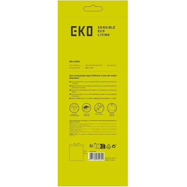 Afvalzakken | Kunststof | Wit | 60L | EKO Afvalbakken | 288 Stuks | 640x750(h)mm