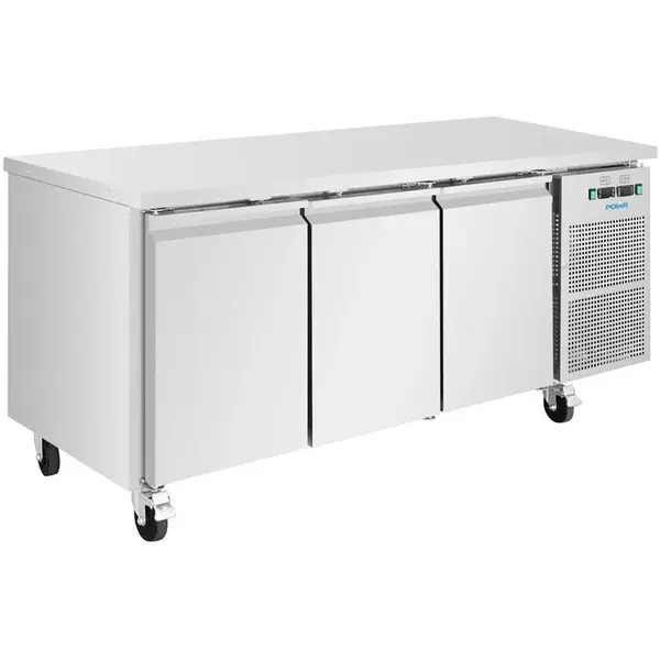 Koel-/Vrieswerkbank | U-SERIE | 314L (1/1 GN) | 3 Deuren | -2°C/+8°C | Geforceerd | Wielen (Geremd) | 1795x700x860(h)mm