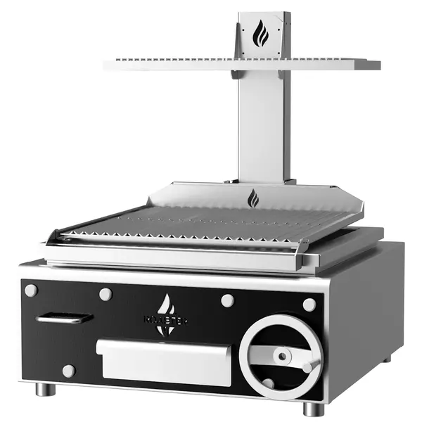 Houtskoolgrill | PARRILLA | Oppervlak 630x620 | 200°C/250°C | Verstelbare Grillhoogte/-Hoek | 800x825x1000(h)mm