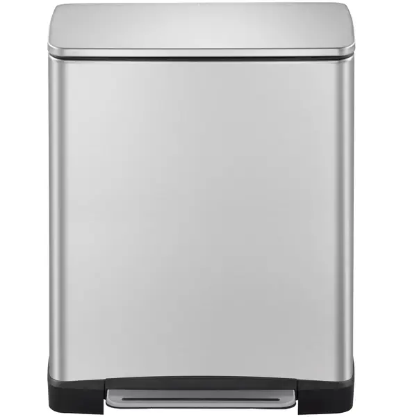 Pedaalemmer | E-CUBE | RVS | 46L | Klapdeksel | Anti Fingerprint | Afvalscheiding | 500x345x650(h)mm