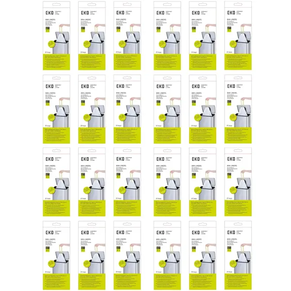 Afvalzakken | Kunststof | Wit | 30.3L | EKO Afvalbakken | 480 Stuks | 490x680(h)mm