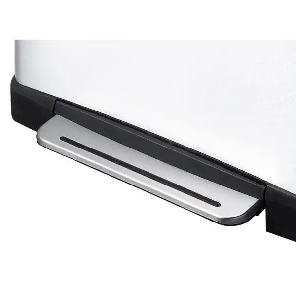 Pedaalemmer | E-CUBE | RVS | Wit | 46L | Klapdeksel | Anti Fingerprint | Afvalscheiding | 500x345x650(h)mm