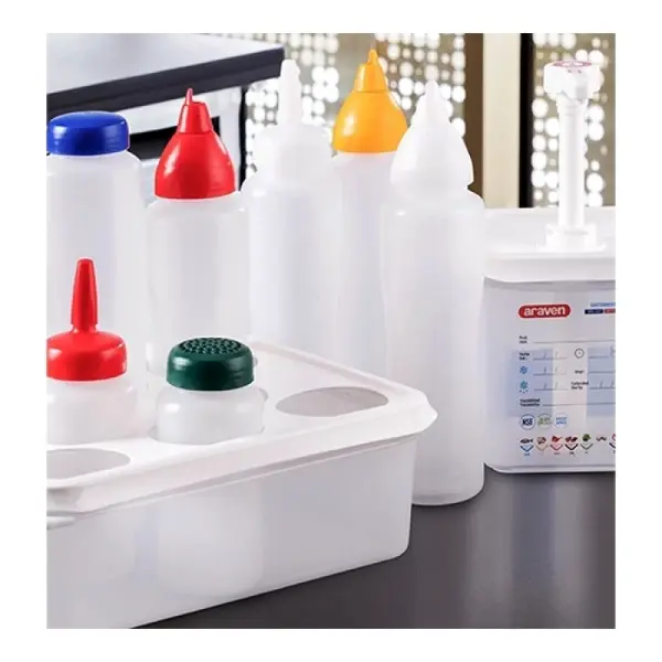 Doseerflessen-Organizer | Kunststof | 1/3 GN | Cap. 3 flessen | 325x176x150(h)mm