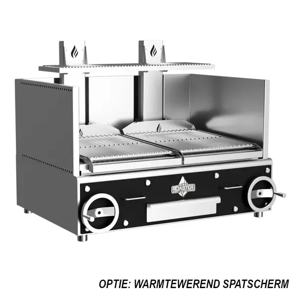 Houtskoolgrill | PARRILLA | Oppervlak 1000x620 | 200°C/250°C | Verstelbare Grillhoogte/-Hoek | 1200x825x1000(h)mm