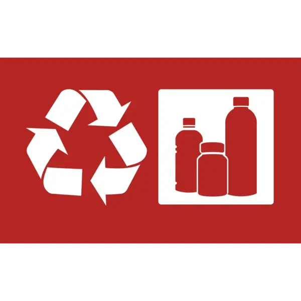 Afvalscheiding Stickerset | Rood/Blauw | Luxus Afvalzakhouder | 2 Stuks | 340x210mm