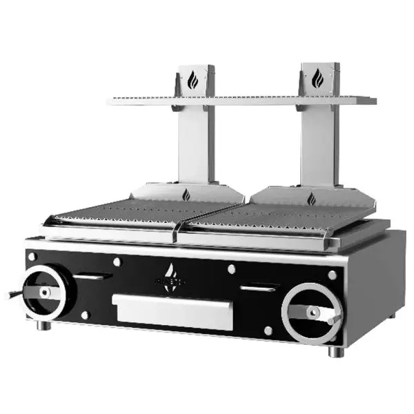 Houtskoolgrill | PARRILLA | Oppervlak 1000x620 | 200°C/250°C | Verstelbare Grillhoogte/-Hoek | 1200x825x1000(h)mm