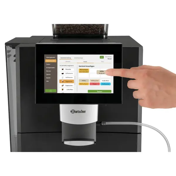 Volautomatisch Koffiezetapparaat | EASY PLUS | 80 Kopjes/u | 1 Hopper (Bonen) | Waterreservoir (4L) | 1.5kW (230V) | Touchscreen + USB | 350x525x475(h)mm