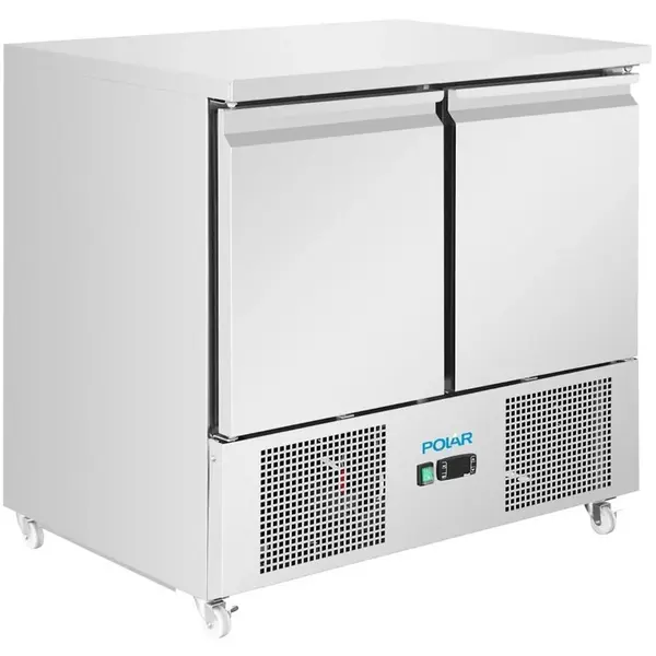 Koelwerkbank | U-SERIE | Energiezuinig | 257L | 2 Deuren (1/1 GN) | +2°C/+8°C | Geforceerd | Wielen (Geremd) | 903x700x870(h)mm