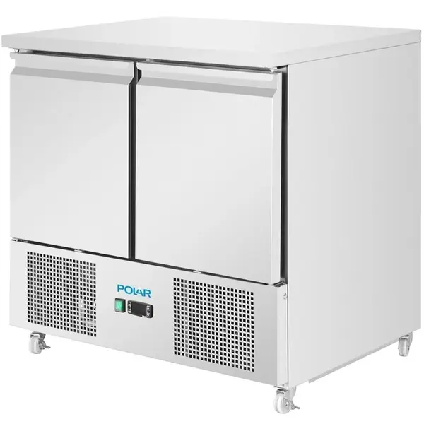 Koelwerkbank | U-SERIE | Energiezuinig | 257L | 2 Deuren (1/1 GN) | +2°C/+8°C | Geforceerd | Wielen (Geremd) | 903x700x870(h)mm