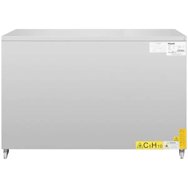 Koelwerkbank | U-SERIE | Energiezuinig | 400L | 3 Deuren (1/1 GN) | +2°C/+8°C | Geforceerd | Wielen (Geremd) | 1368x700x870(h)mm