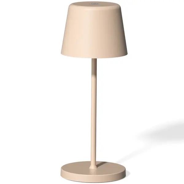 Tafellamp | ALEX | Zandkleurig | Incl. Lichtbron (Dimbaar) | Draadloos | Ø76x208(h)mm