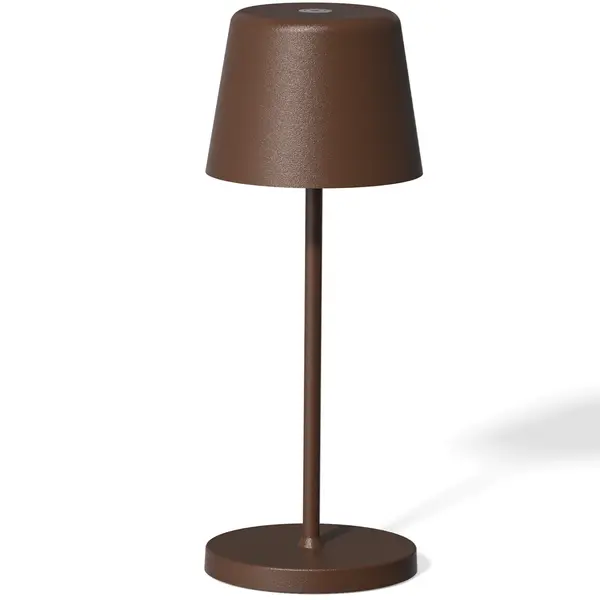 Tafellamp | ALEX | Roestbruin | Incl. Lichtbron (Dimbaar) | Draadloos | Ø76x208(h)mm