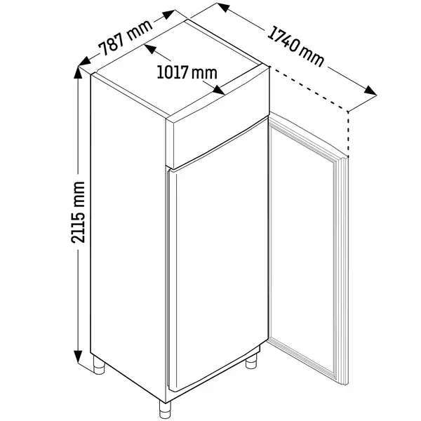Bakkerij Vrieskast | PERFECTION | Energiezuinig | 854L (EN600x800) | RVS | -9°C/-35°C | Geforceerd | Temperatuur-/Deuralarm | Touchscreen + App | Wielen (Geremd) | 787x1017x2135(h)mm